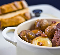 Bœuf Bourguignon et tartines à l’ail