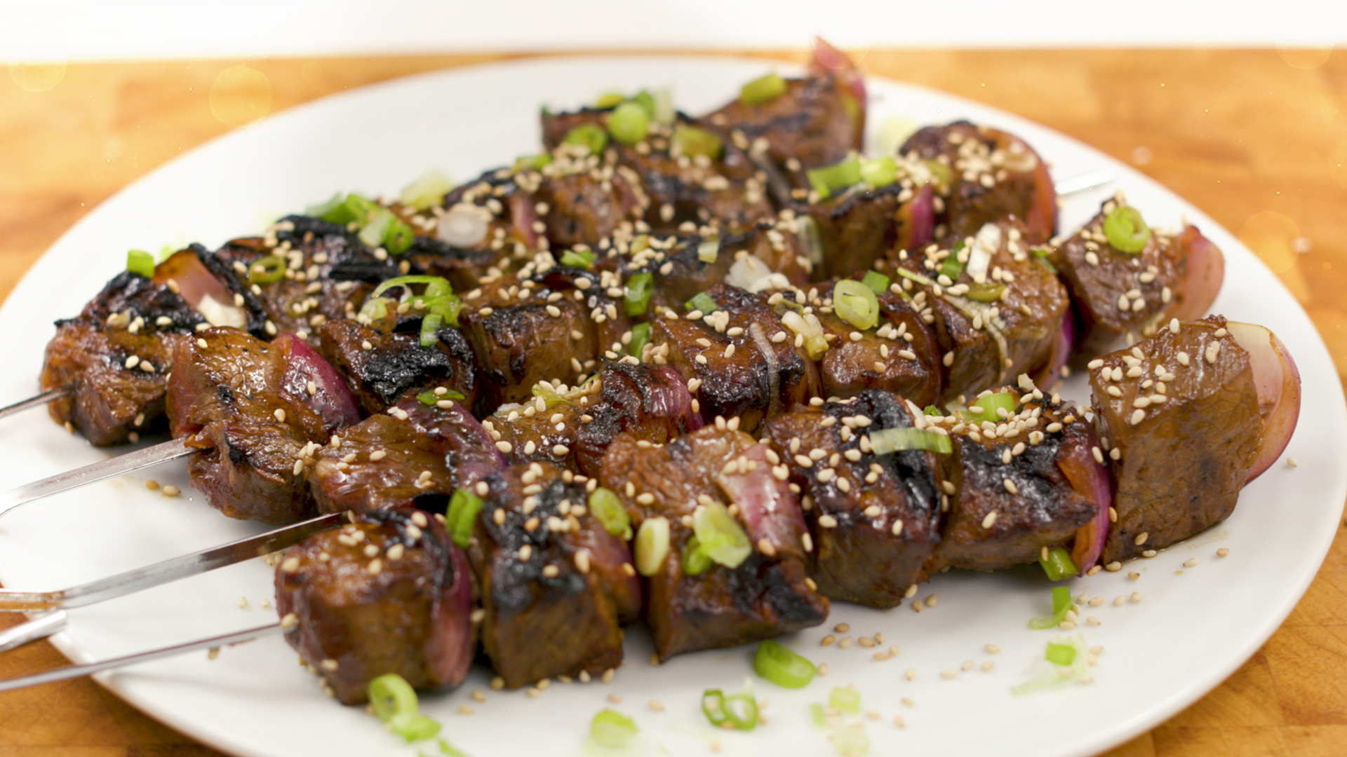 Brochettes de bœuf teriyaki